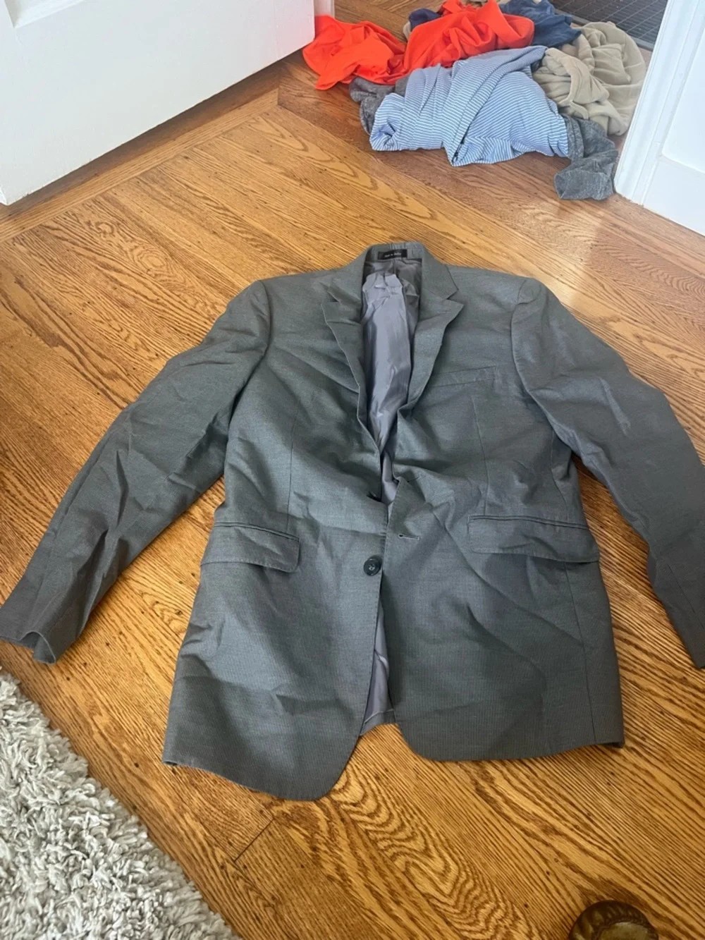 Calvin Klein size 40L gray suit jacket